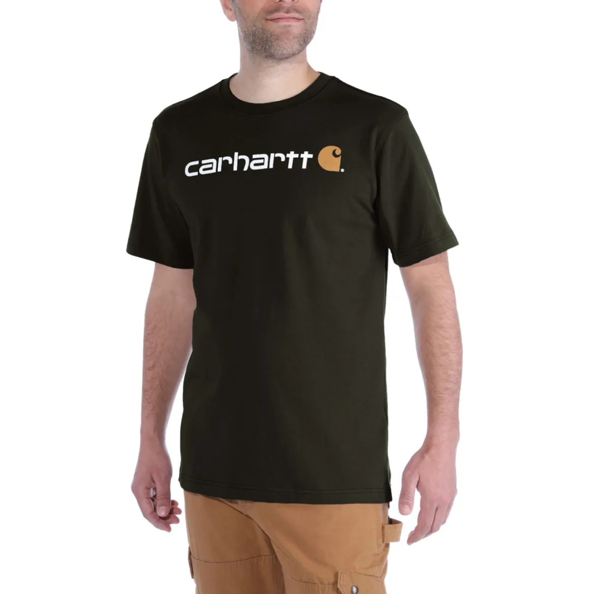 Carhartt Core Logo T-Shirt dicke Qualität