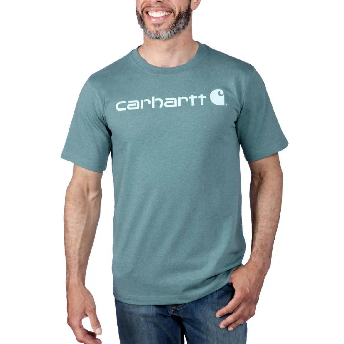 Carhartt Core Logo T-Shirt dicke Qualität