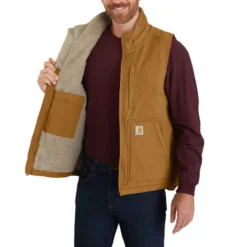 Carhartt Mock Neck Winterweste mit Webpelzfutter