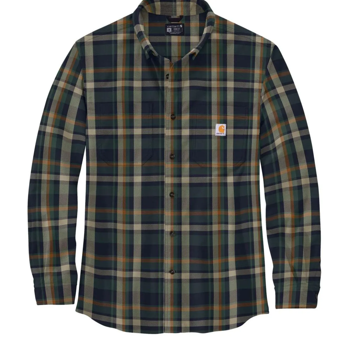 Carhartt Relaxed Fit Flannel Long-Sleeve Plaid Shirt