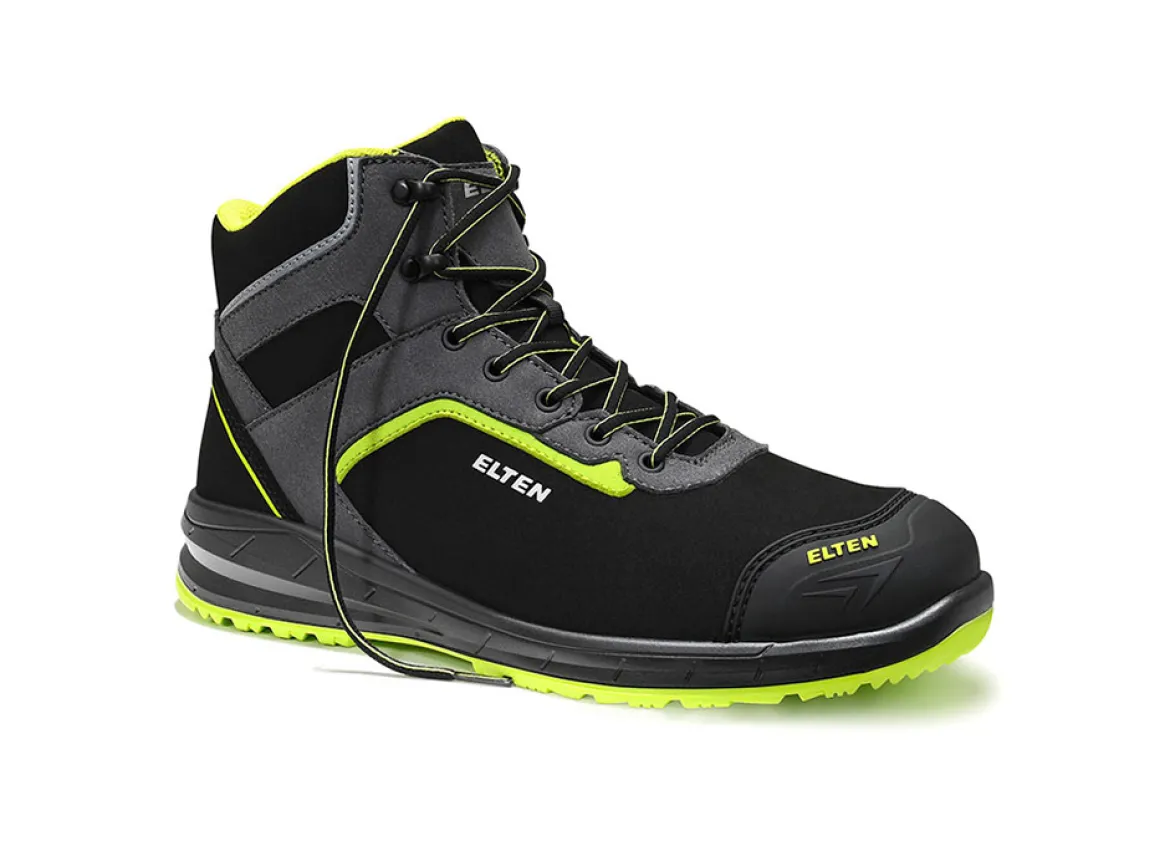 Elten LOAN XXSports Pro black-lime Mid ESD S3 Sicherheitsstiefel