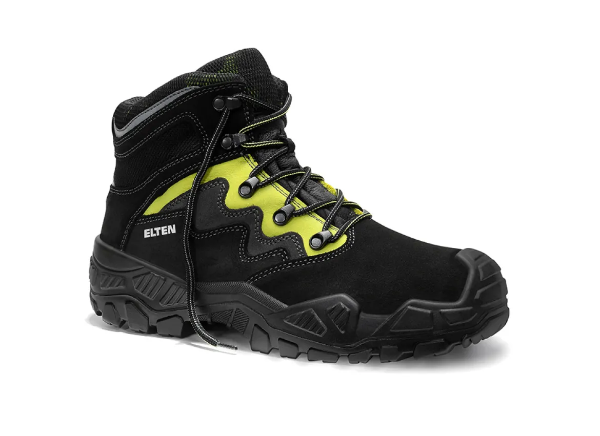 Elten MICK black-green Mid ESD S3S Sicherheitsschnürstiefel