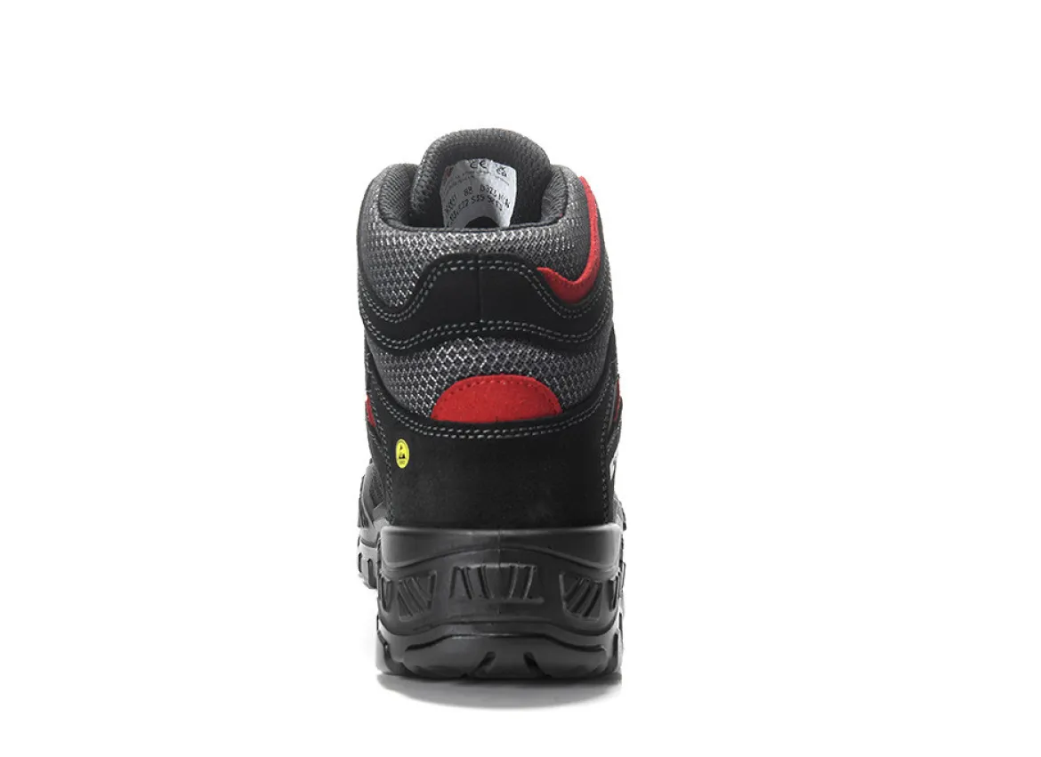 Elten MICK black-red Mid ESD S3S Sicherheitsschnürstiefel