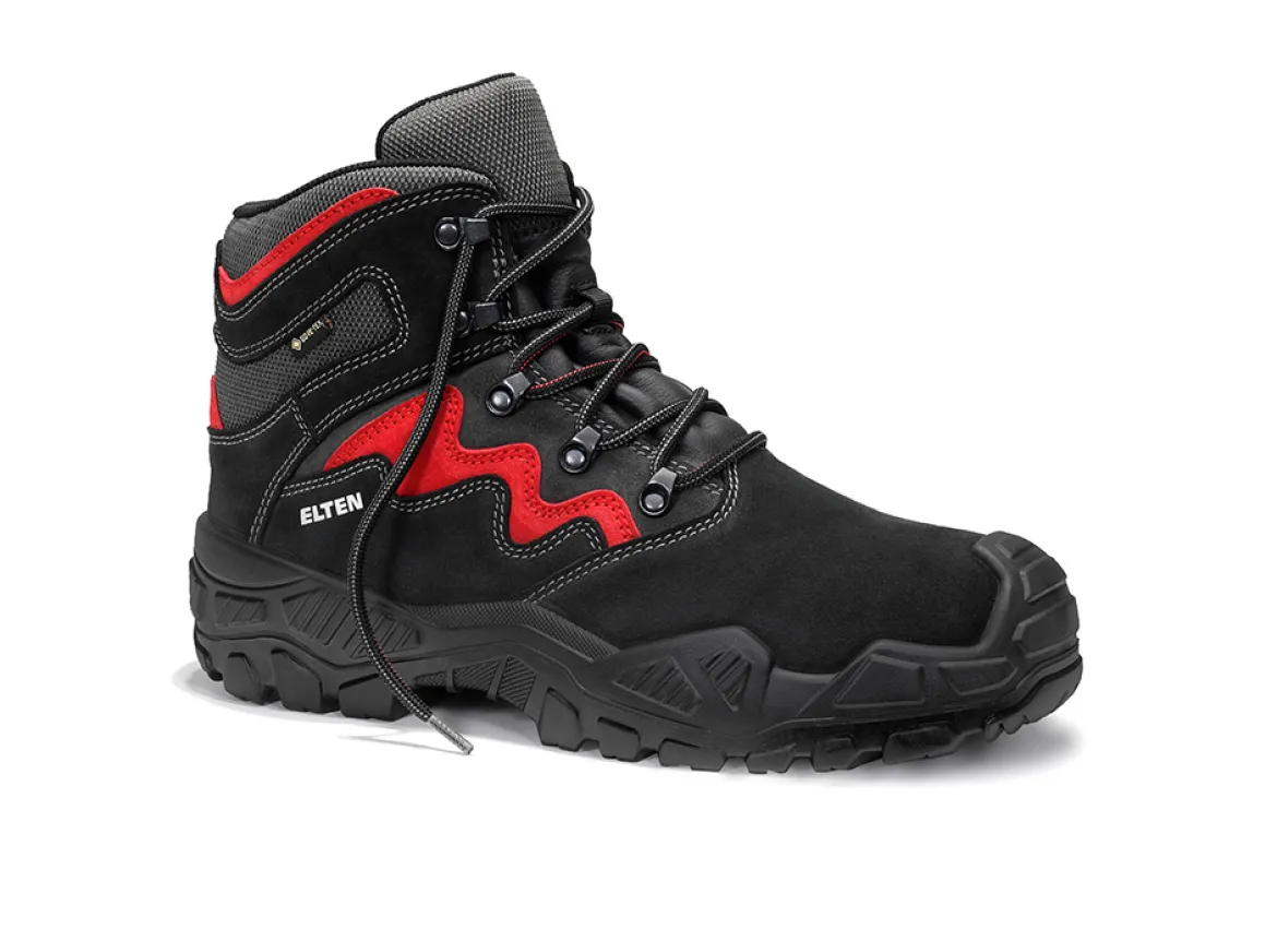 Elten MICK GTX black-red Mid ESD S3S WR CI Schnürstiefel