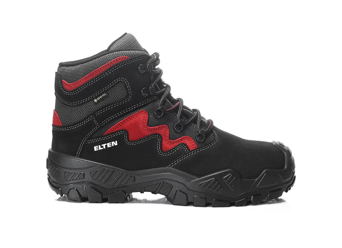 Elten MICK GTX black-red Mid ESD S3S WR CI Schnürstiefel
