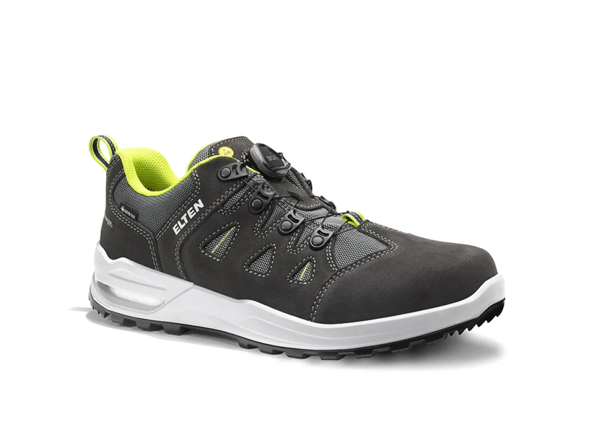 Elten RILEY XXF BOA GORE-TEX grey-lime Berufshalbschuh ESD