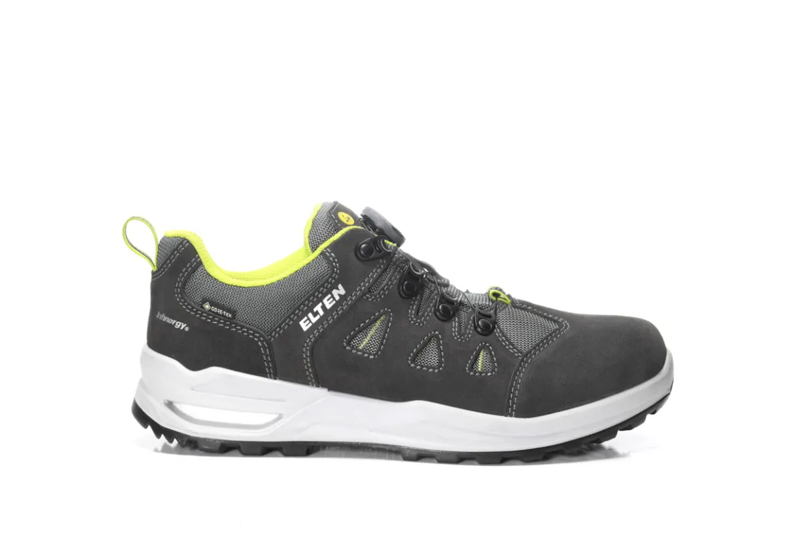 Elten RILEY XXF BOA GORE-TEX grey-lime Berufshalbschuh ESD