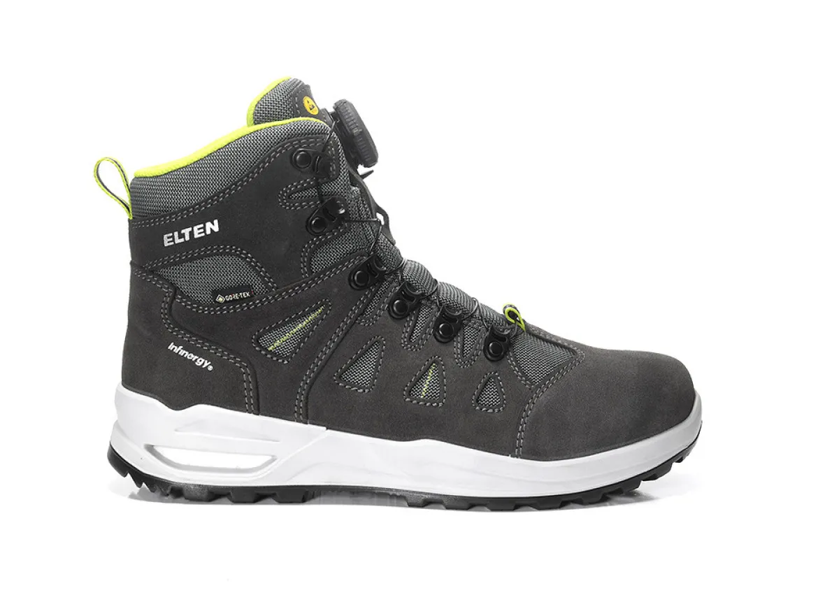 Elten RILEY XXF BOA® GTX grey-lime ESD O2 WR CI Berufsstiefel