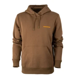 FORSBERG brauner Hoodie mit Logo auf Brust und Rücken