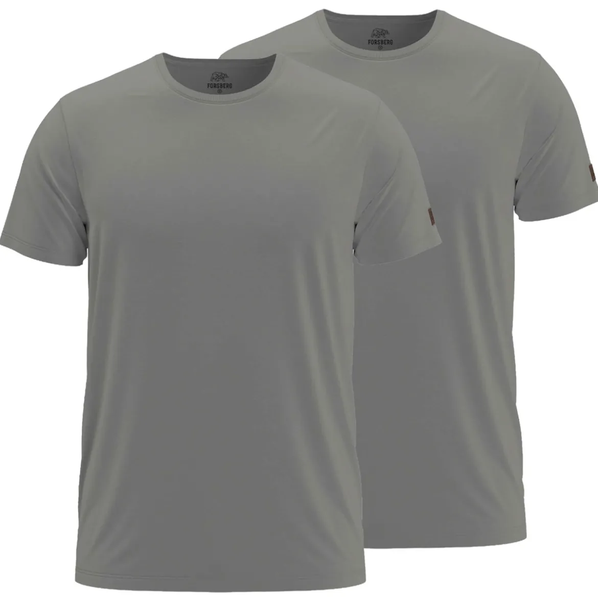 FORSBERG einfarbiges T-Shirt im Doppelpack