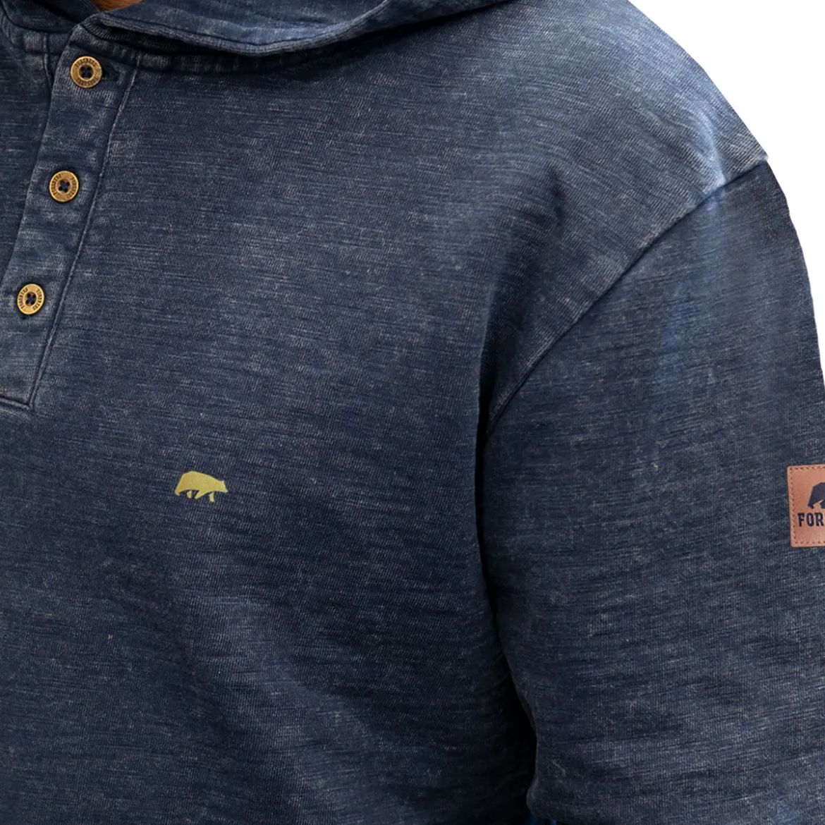 FORSBERG Hoodie im Denim-Look