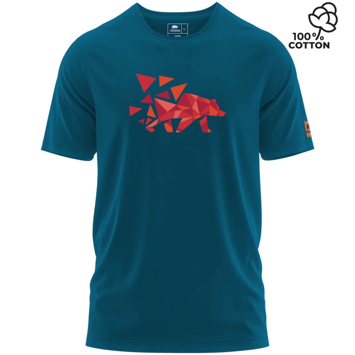 FORSBERG Mikkelson T-Shirt mit Polygonbär