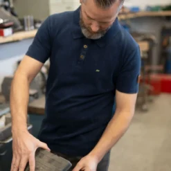 FORSBERG Poloshirt im Denim-Look