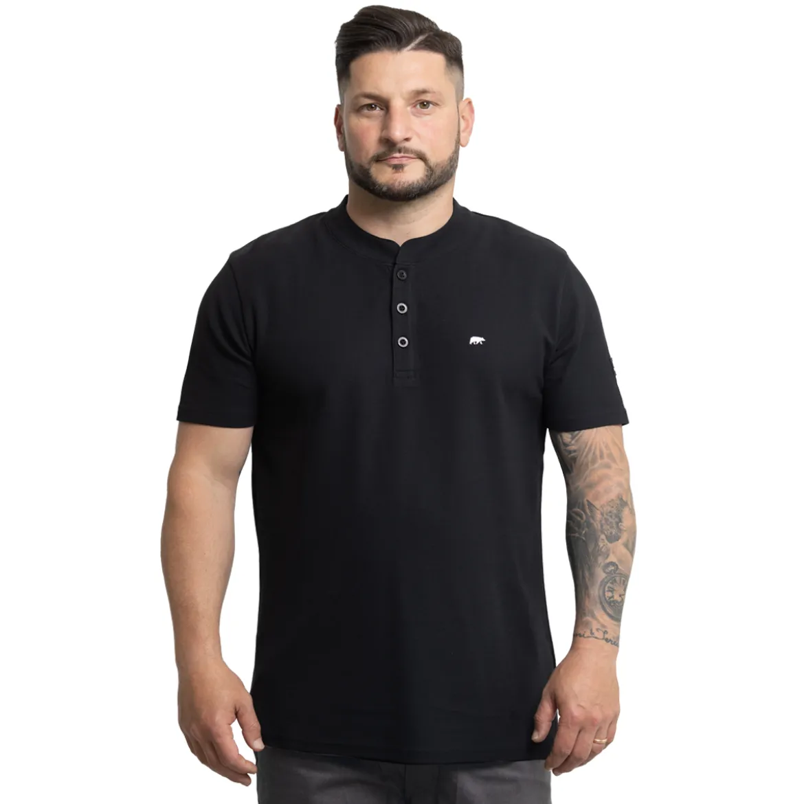 FORSBERG Poloshirt mit Stehkragen