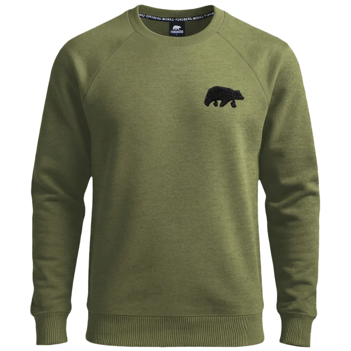 FORSBERG Sweatshirt mit Frottee Logo