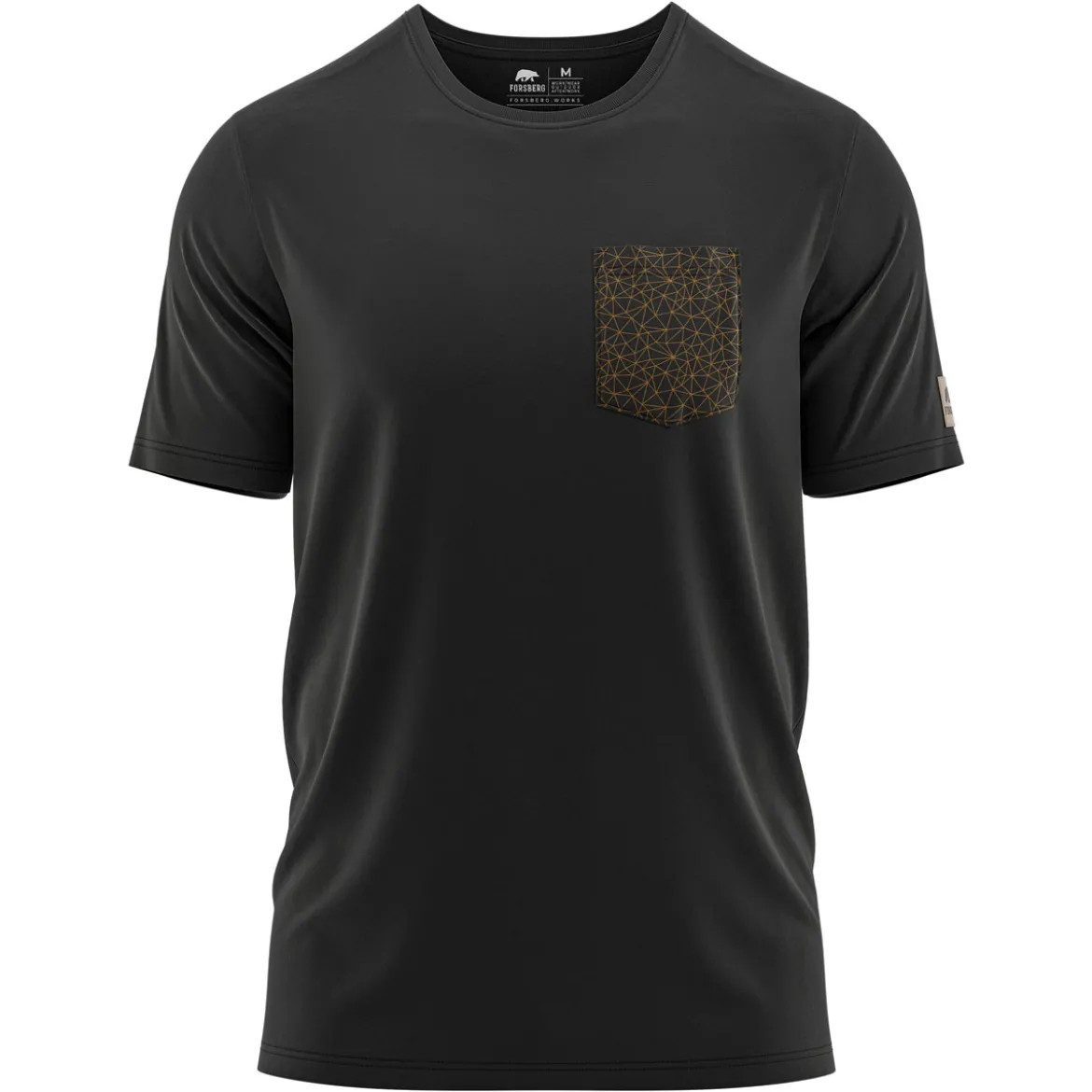 FORSBERG T-Shirt mit Brusttasche im Polygondesign