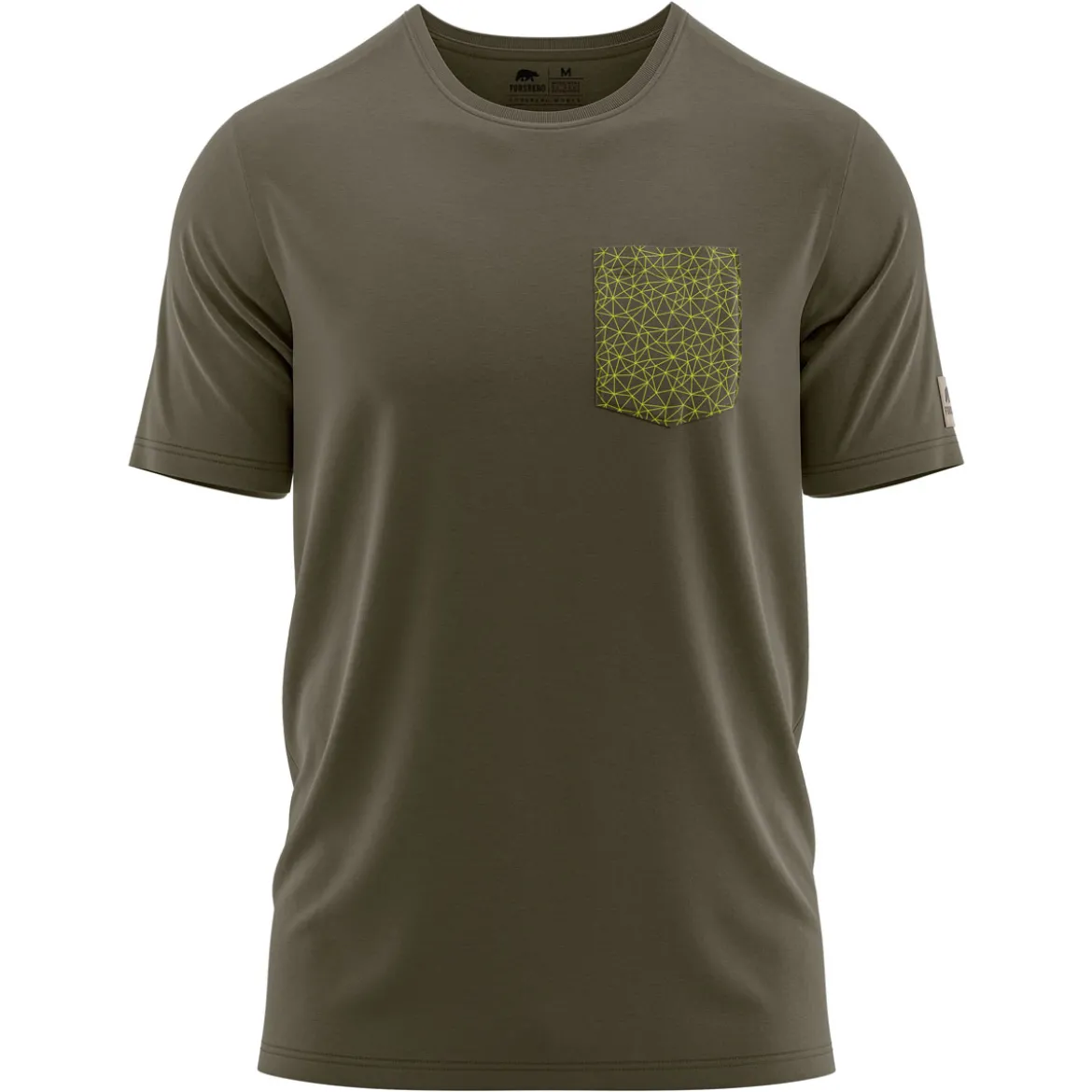 FORSBERG T-Shirt mit Brusttasche im Polygondesign