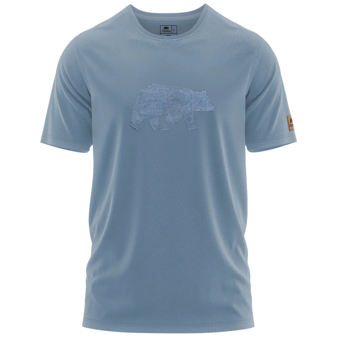 FORSBERG T-Shirt mit Denim-Brustlogo