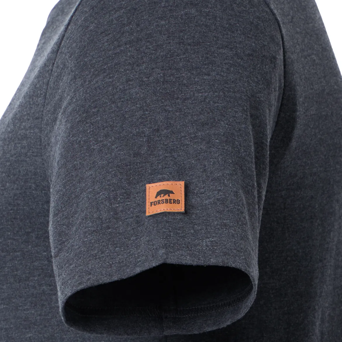 FORSBERG T-Shirt mit schwarzem Brustprint