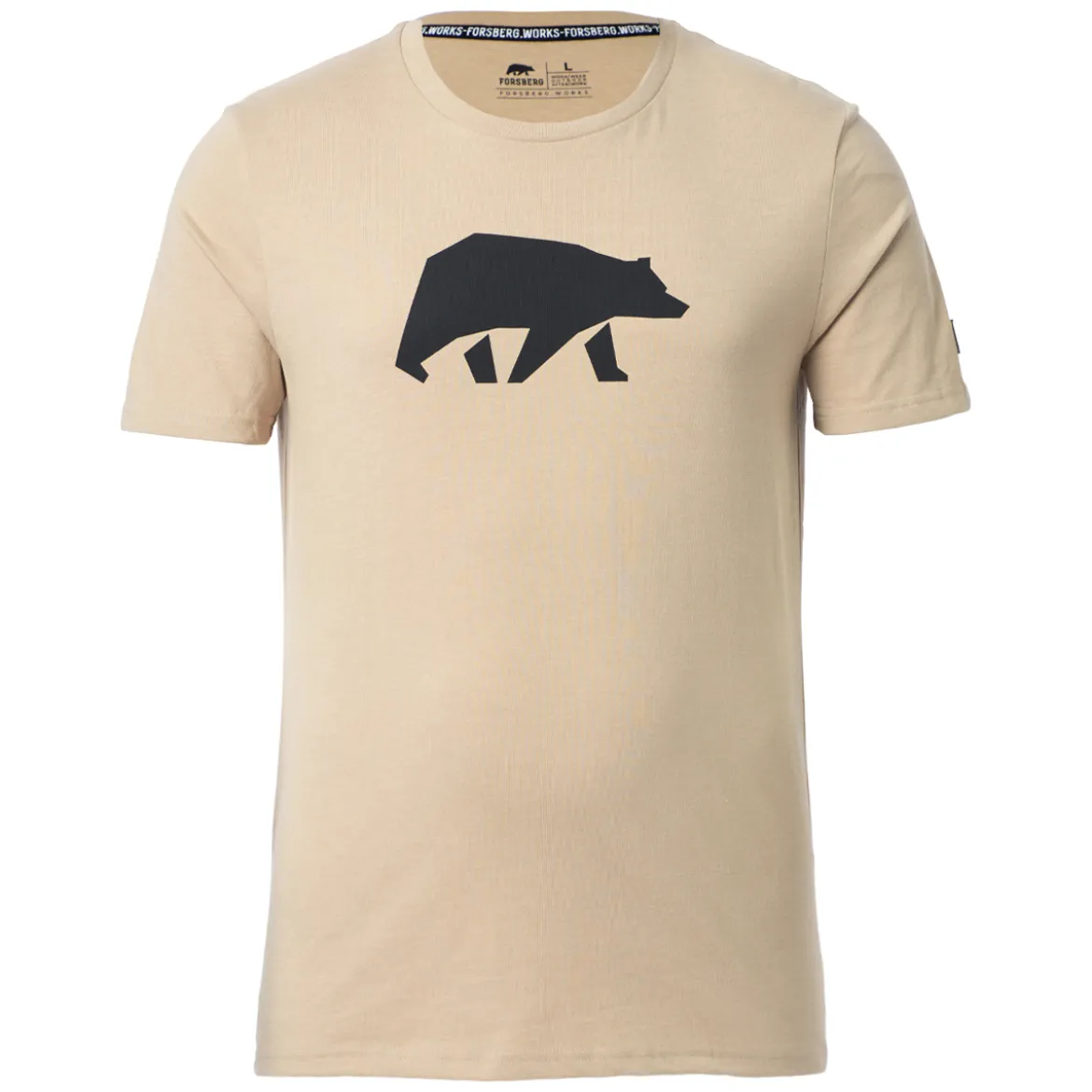 FORSBERG T-Shirt mit schwarzem Brustprint