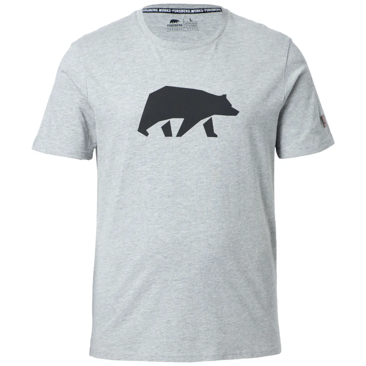 FORSBERG T-Shirt mit schwarzem Brustprint