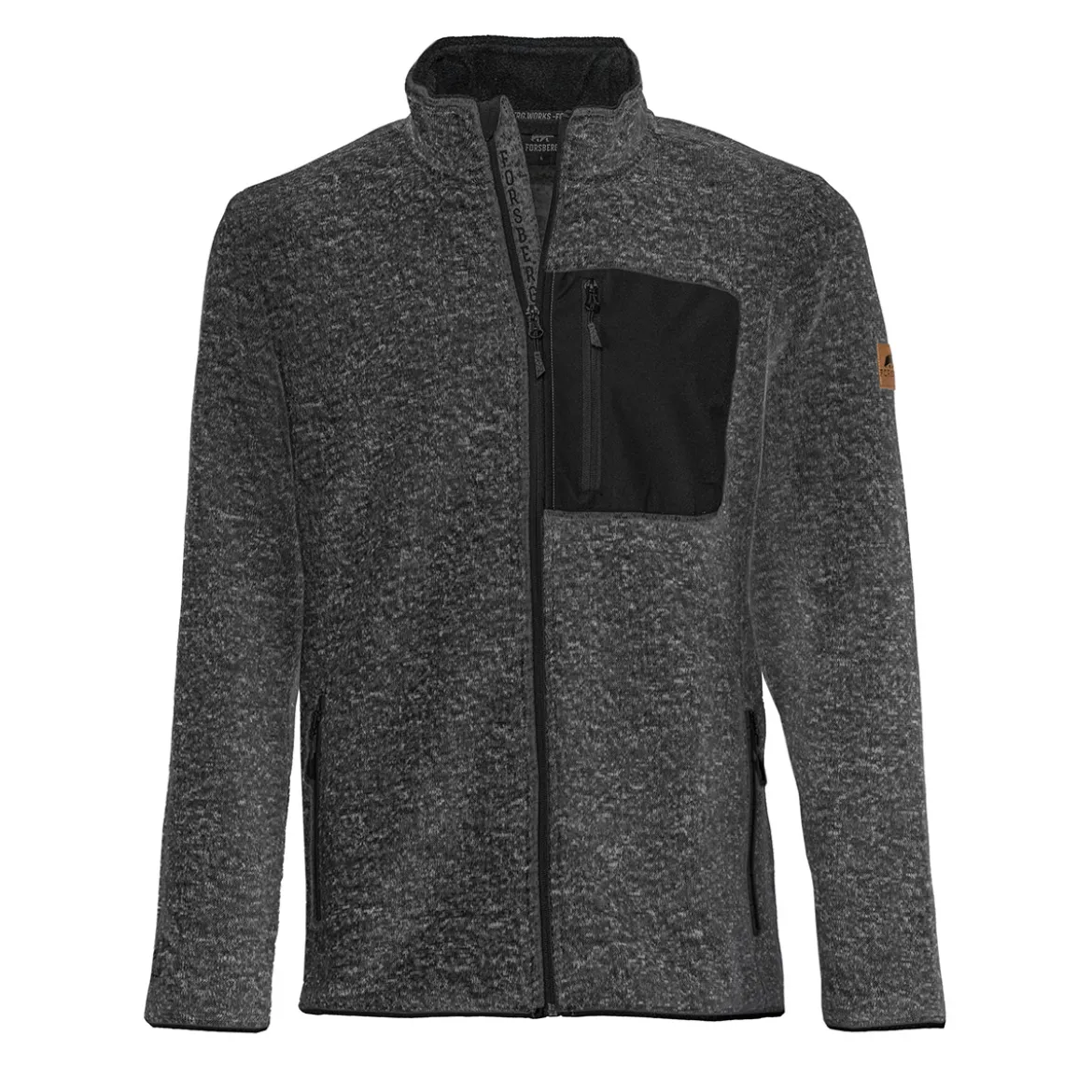 FORSBERG warme Strickjacke mit Brusttasche