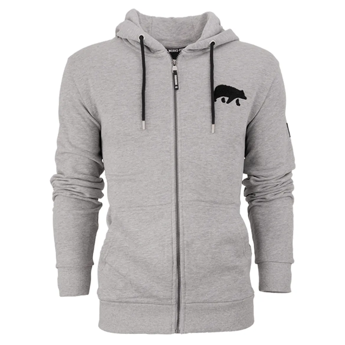 FORSBERG Zip-Hoodie mit Frottee Logo