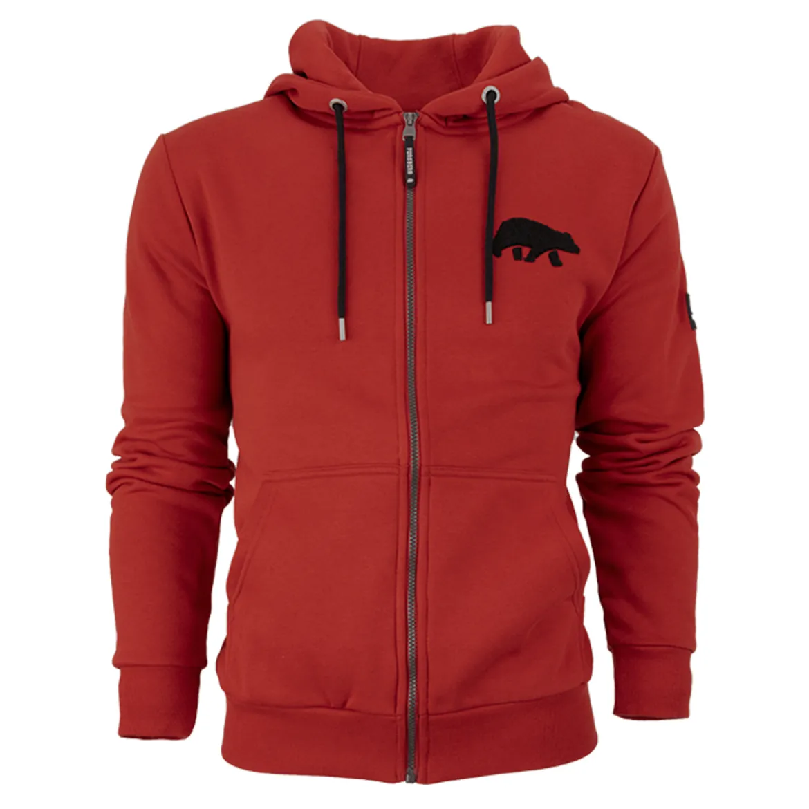 FORSBERG Zip-Hoodie mit Frottee Logo