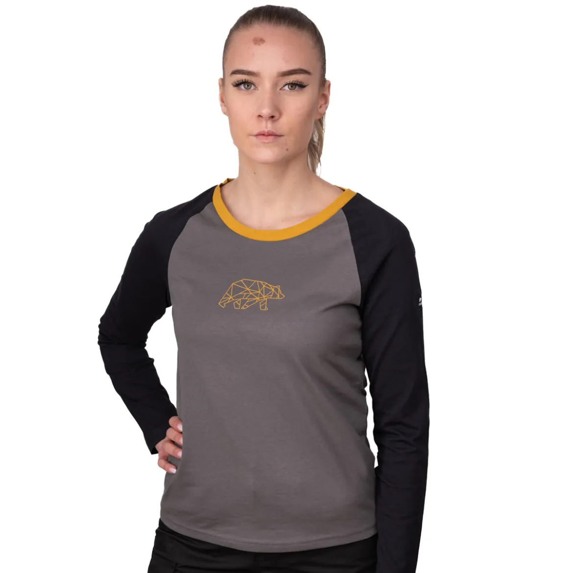FORSBERG zweifarbiges Longsleeve mit Brustlogo Damen