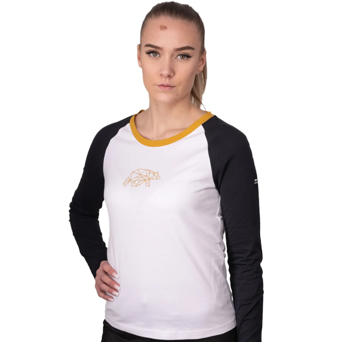 FORSBERG zweifarbiges Longsleeve mit Brustlogo Damen