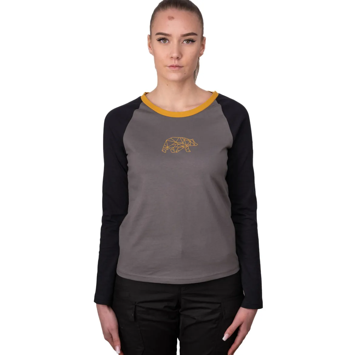 FORSBERG zweifarbiges Longsleeve mit Brustlogo Damen