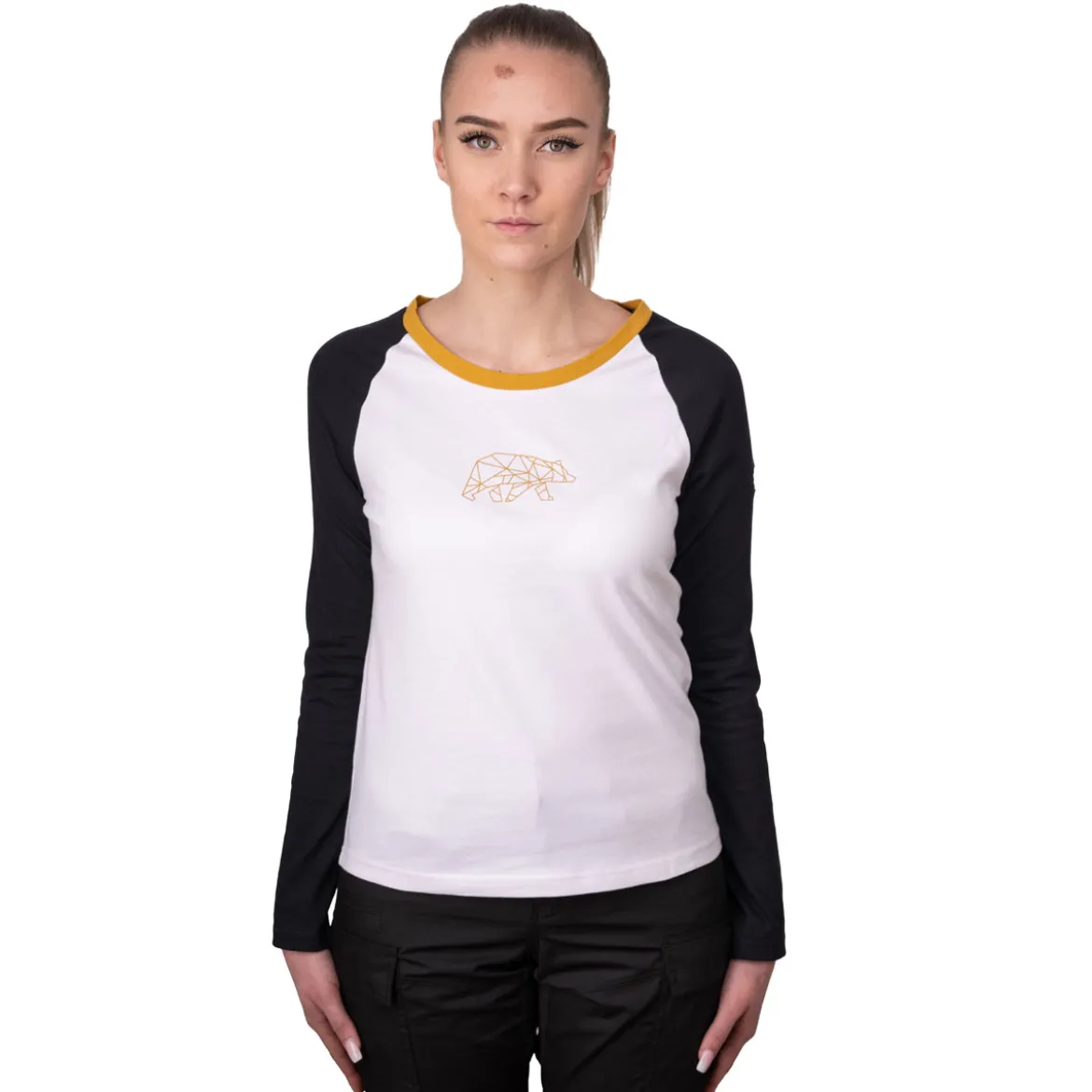 FORSBERG zweifarbiges Longsleeve mit Brustlogo Damen