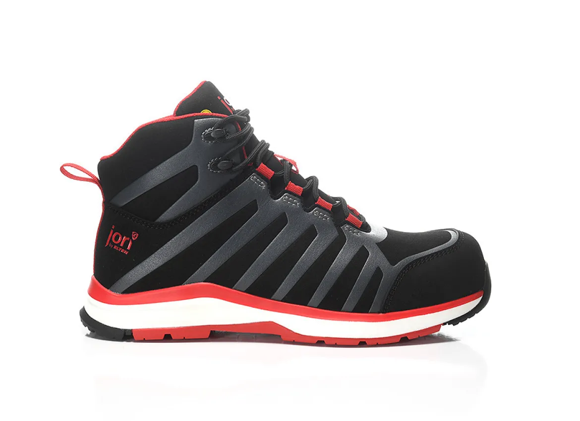 Jori jo_RAPID black-red Mid ESD S3 Sicherheitsschnürstiefel