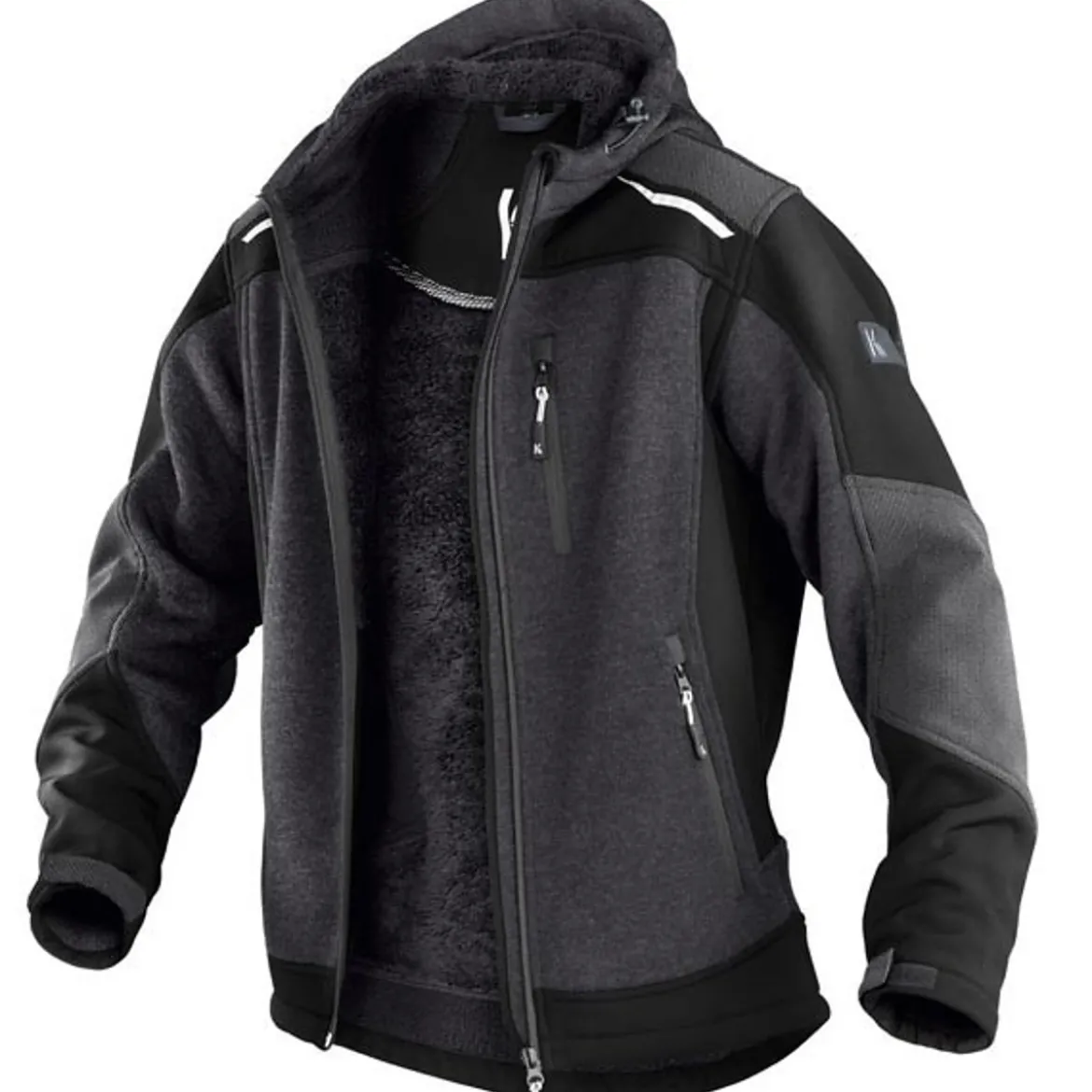Kübler Strickjacke mit Teddyfutter