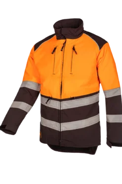 SIP Protection Forest Pro-tect Warnschutz Schnittschutzjacke EN 11393 Klasse 1 design B + Bauchschutz EN ISO 20471 Klasse 2