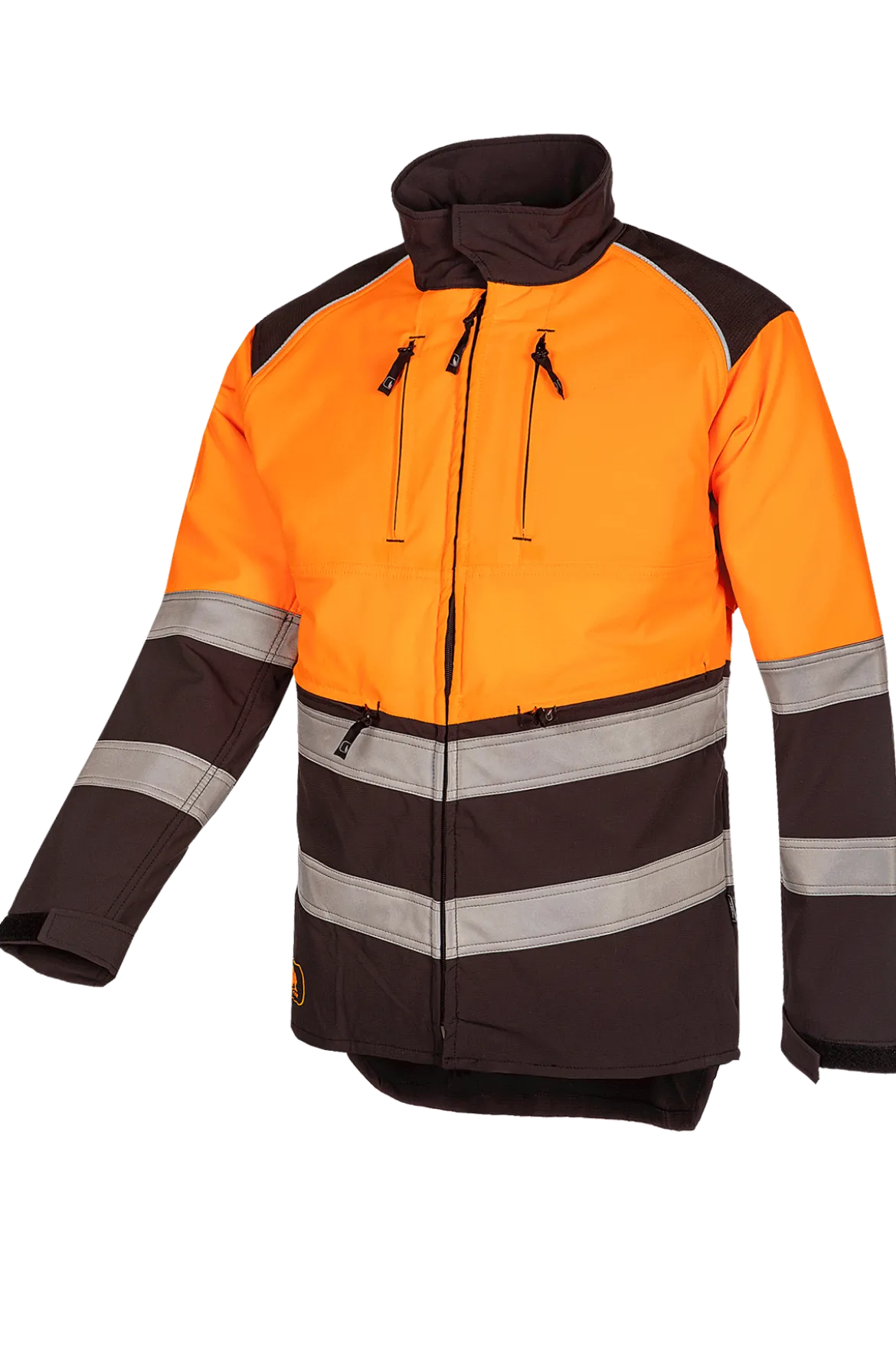 SIP Protection Forest Pro-tect Warnschutz Schnittschutzjacke EN 11393 Klasse 1 design B + Bauchschutz EN ISO 20471 Klasse 2