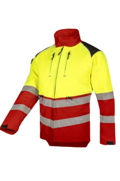 SIP Protection Forest Pro-tect Warnschutz Schnittschutzjacke EN 11393 Klasse 1 design B + Bauchschutz EN ISO 20471 Klasse 2